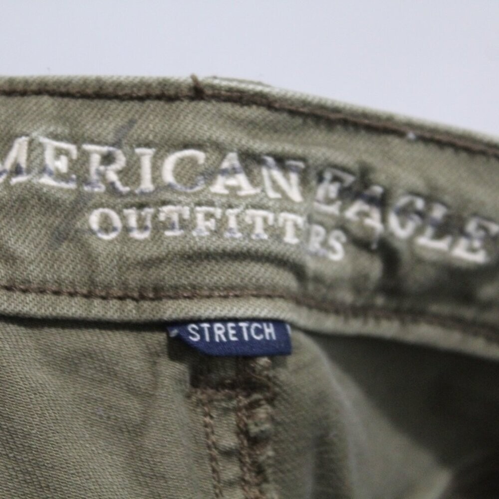 American Eagle Outfitter Green Women Pants Tomgirl Stretch Size 14L - Picture 8 of 11